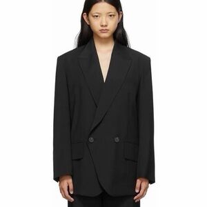 Low Classic Black Wool Loose Fit Blazer
